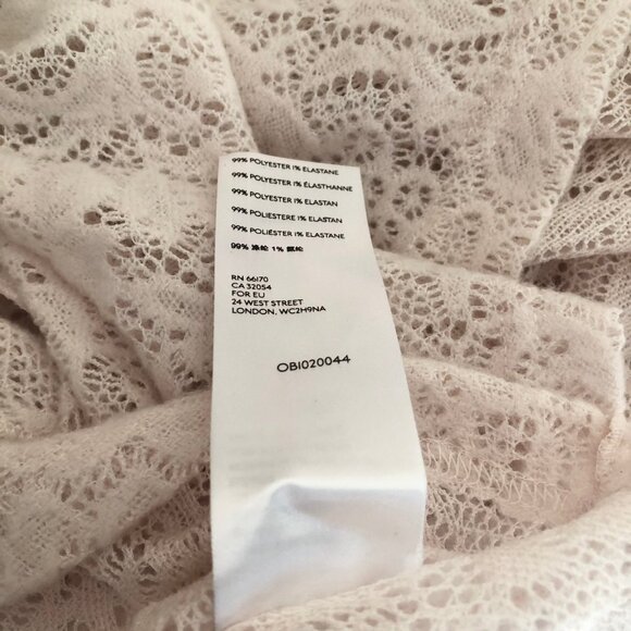 Free People "Coffee In The Morning" Chamoix Lace Tunic Top Size S - Picture 11 of 12